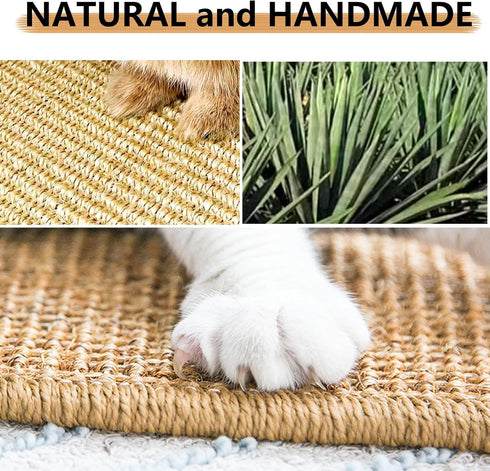 2PCS 16x12 Oncpcare Rabbit Scratch Mat Natural Bunny Scratching Pad Claws and Teeth Care Rabbit Mats for Cages Chew