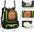 Goloni Youth Baseball Bag, Softball Bag with Shoes Compartment, Backpack with Fence Hook