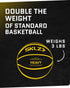 29.5" 3-lb SKLZ Weighted Training Basketball, - Heavy Training Ball - Black, Quality Faux Leather Construction