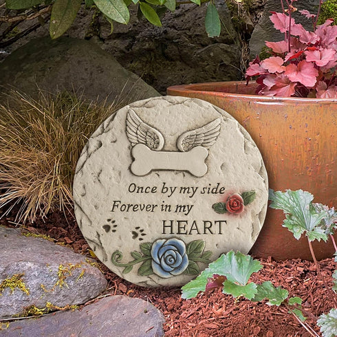 Pet Memorial Stone for Loss Dog or Cat, Sympathy Bereavement Gifts, Pet Grave Markers with Paw Prints