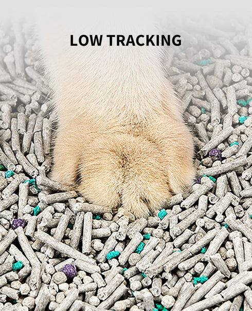 PETKIT Mixed 5 in 1 Cat Litter, Strong Clumping, Odor Control, Unscented, Ultra Absorbent, Water Flushable, 8 lbs/Bag,
