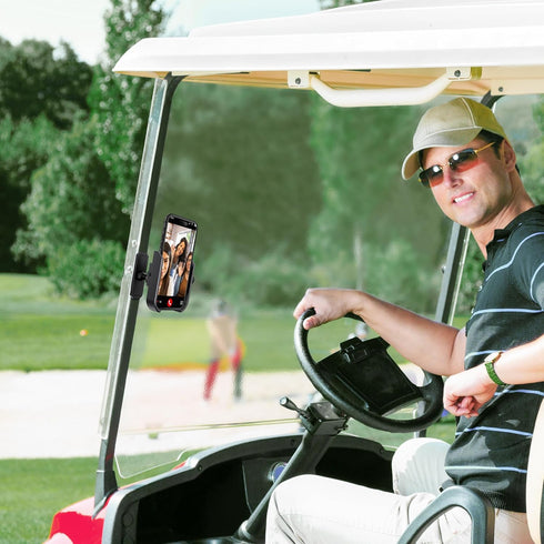 10L0L N52 360 Magnetic Golf Cart Phone Holder - Upgraded Aluminum Alloy Mount with Neodymium Magnets - Universal Cell