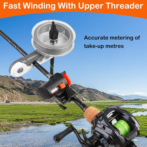 Fishing Line Counter 0-999M for Spooling & Trolling, Portable Depth Gauge with Easy-Read Display, Essential Fishing