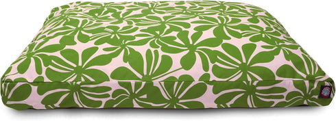 Sage Plantation Small Rectangle Indoor Outdoor Pet Dog Bed with Removable Washable Cover by Majestic Pet Products