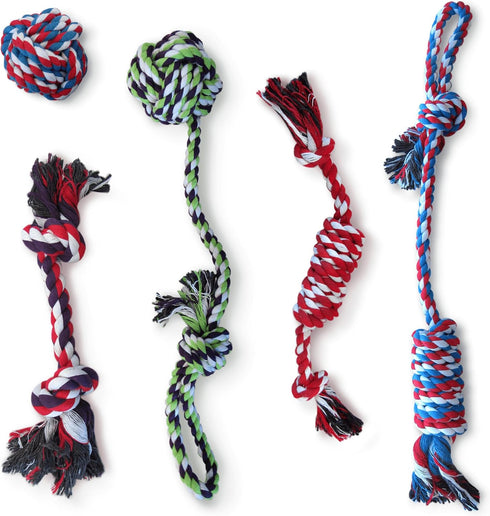 Pacific Pups Rope Dog Toys for Small and Medium Dogs, Cotton Ropes for Boredom, Non-profit Dog Rescue