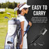 Golf Club Cleaning Brush with Groove Cleaner, Ergonomic Design, Retractable Clip, Extends 2 ft, Black