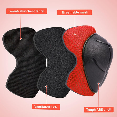 KUYOU Kids Protective Gear Set - Knee Pads, Elbow Pads for Roller Skates, Cycling, BMX, Skateboard, Scooter