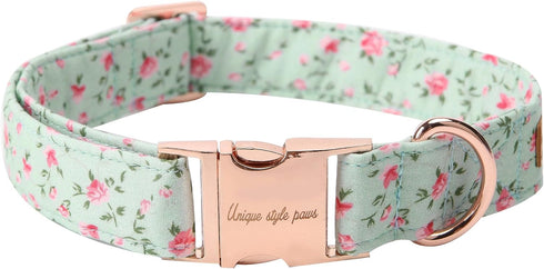 Unique Style Paws Pet Soft & Comfy Bowtie Dog Collar and Cat Collar - Gift for Dogs and Cats - 6 Sizes, 7 Patterns