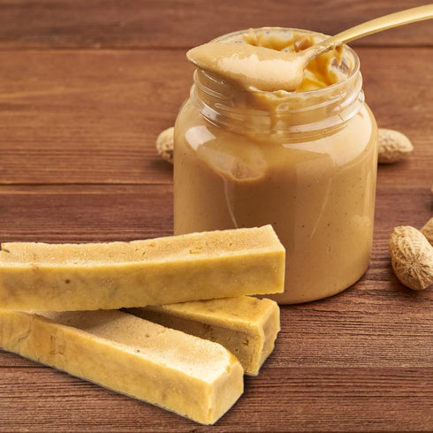 EcoKind Pet Treats Premium Gold Peanut Butter Flavored Yak Chews | All Natural Himalayan Yak Cheese Dog Chew for Small to Large Dogs | Keeps Dogs Busy & Enjoying Indoors & Outdoor Use (1 Large Stick)