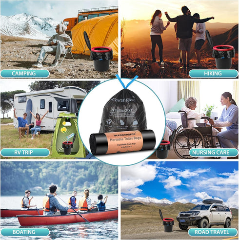 Oceanengine Portable Toilet Bags for Camping and Travel - Convenient and Eco-Friendly