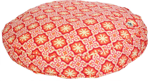 Molly Mutt Medium Large Round Dog Bed Cover - Washable Pet Bed with Removable Cover - Papillon Print, 36" x 5" Round