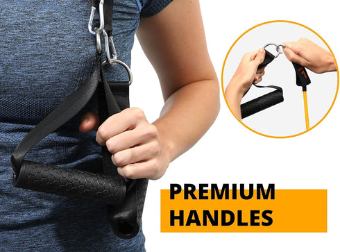 Resistance Bands Kit with Handles, 12-Piece Set with Travel Pouch for Gym Workouts, 150lbs