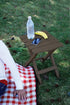 Compact Mocha Folding Adirondack Table for Outdoor Use