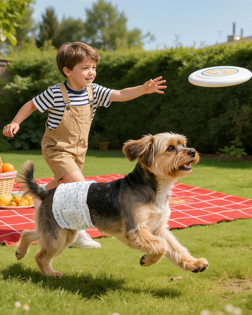 96 Count Powools Male Dog Wraps - Disposable Dog Diapers Small Size with Wetness Indicator, Leakproof & Comfortable