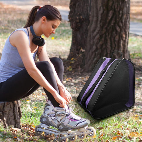 Skate Bags, Breathable Ice Skating Bag for Roller Skates or Inline Skates, Oxford Cloth Accessories for Kids, Men, Women