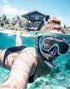 Snorkeling Gear for Adults - Dry-Top Snorkel Set with 180° Panoramic Wide View Diving Mask
