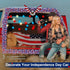 Daifunli 4th 250th of July Patriotic Golf Cart Decorations Kit Anniversary Star String Lights Battery Operated American