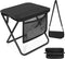 ChicRange Portable Folding Camp Stool with Side Pocket, Lightweight Foldable Camping Stool for