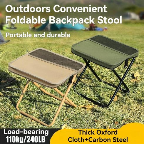 Generic 2026 Backpack 300lbs New Foldable Stool for Adults - Portable Camping Stool with Sling Bag, Capacity