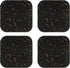 PATIKIL Treadmill Mat, 4 Pcs Noise Reduction Exercise Equipment Mat for Floor Protection, Black/Orange
