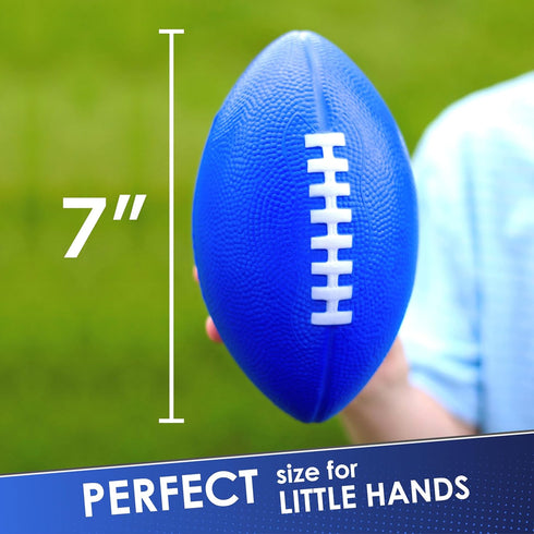 Foam Football - 7.25" Easy Grip Small Football for Kids, Youth Size