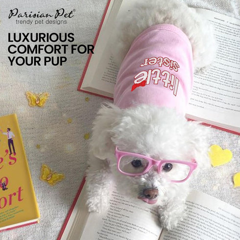 Parisian Pet Dog Cat Clothes Tee Shirts Little Sister T-Shirt (3XL)
