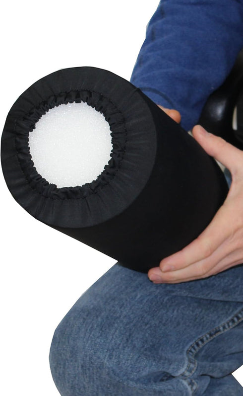 Rehabilitation Advantage Black Fabric Foam Roller Cover, 18" Long, Cover Only