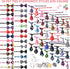 70 Pieces Adjustable Dog Bow Ties and Neck Ties Set, 40 Pet Bow Ties, 30 Neckties, Grooming Accessories