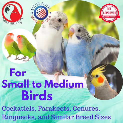 Bonka Bird Toys 1721 Round Basket Bamboo Paper Crinkle Beak Feet Hanging Forage Stuffed for Parrots