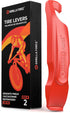 Gorilla Force Ultra Strong Bike Tire Levers, 2 Pack, Lava Red