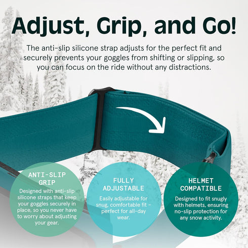 Retrospec Traverse Ski Goggles, Snowboard Goggles for Men and Women, 100% UV Protection, Anti-Fog