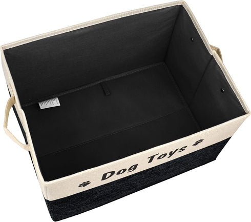 PET ARTIST Foldable Dog Toy Bin - Collapsible Storage Box for Dog Toys Accessories for Medium Pet Toys, Dog Coat