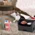 Mess Proof Dog Bowls Set, No Spill Edge Pet Feeder with 2 Stainless Steel Bowls for Medium Dogs