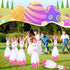 12 Set 10 2 Foilswirl Pcs Kids Easter Bunny Bowling with Bunny Bowling Pins and Balls Inflatable Easter Bunny Games