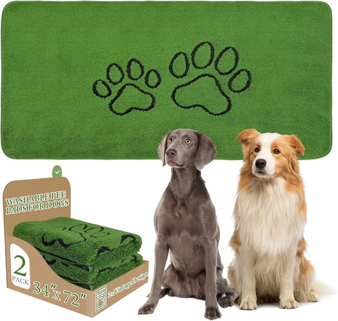 Homimp Washable Pee Pads for Dogs, 2 Pack Super Absorbent Reusable Puppy