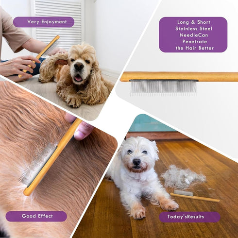 COZYGIFT 3 Slicker Brush for Dogs, Large Long Pin Dog Grooming Brush for Doodles Goldendoodles Poodles Labradoodle