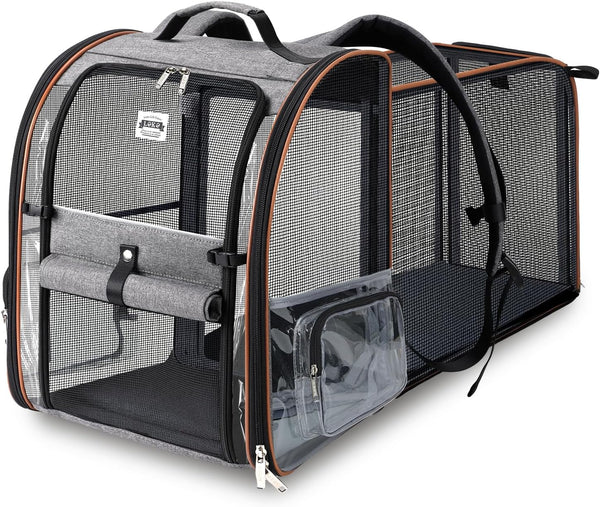 Clear Pet Backpack Expandable Cat Backpack Carrier Pet Carrier Backpack for Small