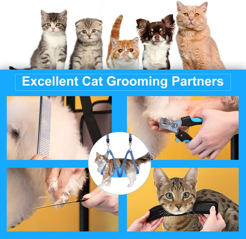Hammock, Hammock Clippers/Trimmer/Nail Trimming, Cat Grooming Pet Grooming Harness for Dogs&Cats, Multi Restraint Bag