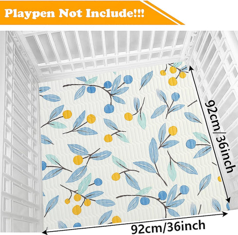 36 Inch 4 Dog Playpen Bottom Pad Fits for Panels Exercise Pet Playpen, Dog Crate Pad Puppy, Hoop and Loop Design (Note: