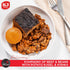 (1 Pack) KJ Poultry Kosher Ready Meals - Beef Chulent & Kugel, MRE Meat Meals Ready to Eat, Shabbos Food Prepared