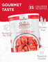 18 READYWISE - Simple Kitchen Freeze Dried Strawberries, Servings, Vegan, Gluten Free, Healthy Snack, Survival Food