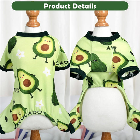 Dog Pajamas for Small Dogs Girl Boy Summer Dog Clothes Puppy Shirt Pjs Soft Doggie Onesie for Yorkie Chihuahua Teacup Cute Pattern Pet Cat Outfits Apparel Clothing