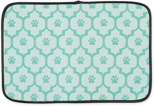 Bone Dry Ultra Absorbent Pet Mat, Machine Washable, 12x18, Green Lattice