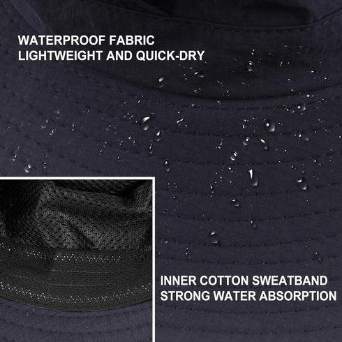 UV Protection Sun Hats for Women Men, Packable Wide Brim Cowboy Hat, UPF50 for Hiking Fishing
