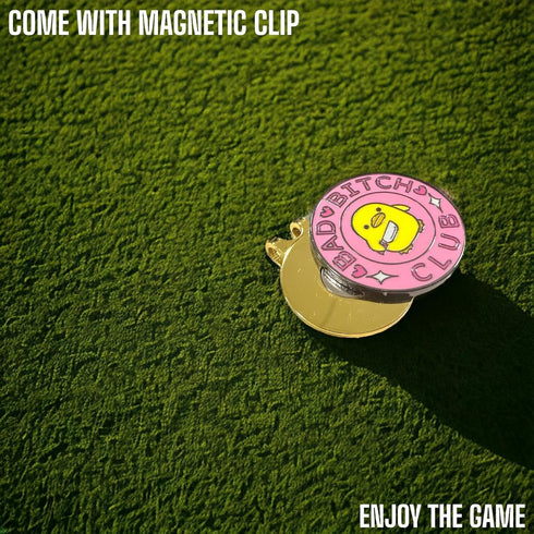 Pink Golf Ball Marker - Anime Design with Magnetic Hat Clip, Cute Accessories