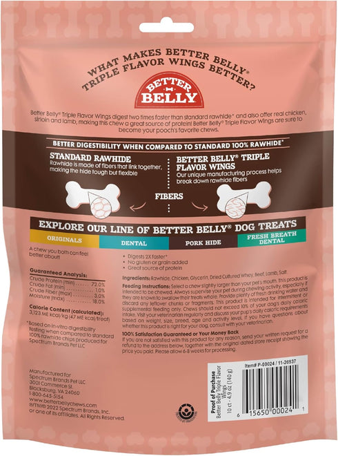 Better Belly Triple Flavor Wings 6-24 10 ct (4.9 oz / 140 g)