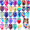 Silkfly 30 Pack Summer Spring Tie Dye Dog Bandanas, Bulk Dog Bandana