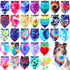 Silkfly 30 Pack Summer Spring Tie Dye Dog Bandanas, Bulk Dog Bandana