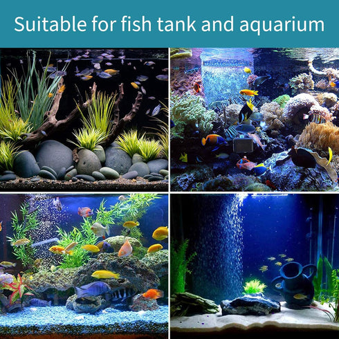 Pawfly 1.2 Inch Air Stone White Cuboid Bubble Stone Diffuser for Aquarium Fish Tank and Pump, 10 Pack