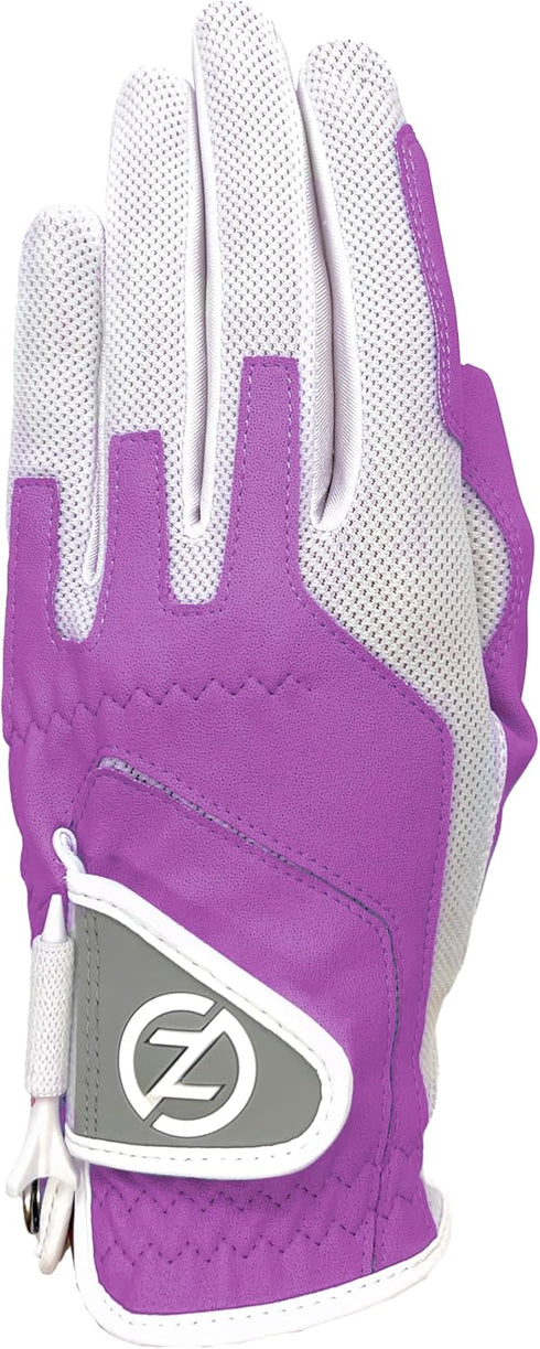 Women's Compression-Fit Synthetic Golf Gloves, Zero Friction, Universal Fit